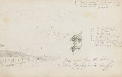 Popayan, Colombia; Verso- Berglandschap, Colombia door Frederic Edwin Church
